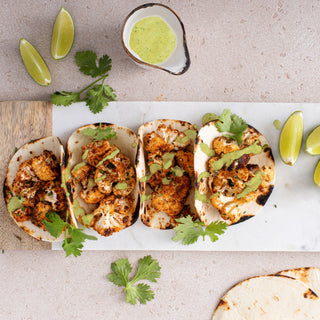 cauliflower tacos with cashew crema