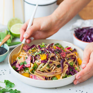 rainbow rice noodle salad